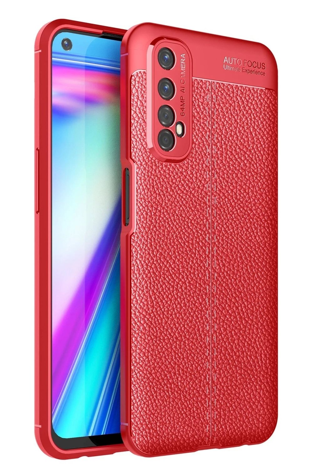 Mey İthalat®  Realme 7 Kılıf Auto Focus Kapak - Kırmızı