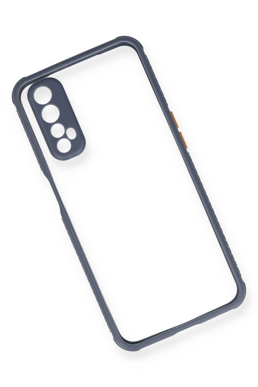 Mey İthalat®  Realme 7 Kılıf Miami Şeffaf Silikon - Gri