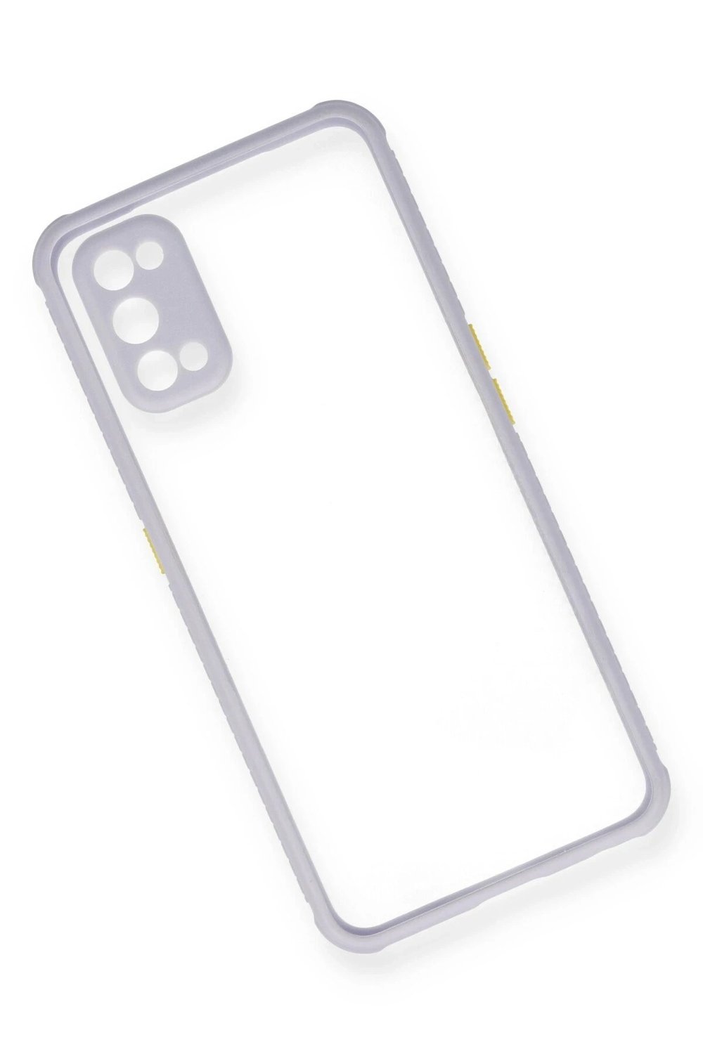 Mey İthalat®  Realme 7 Pro Kılıf Miami Şeffaf Silikon - Lila