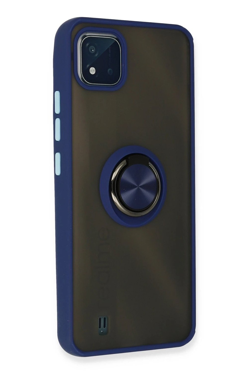 Mey İthalat®  Realme C11 2021 Kılıf Montreal Yüzüklü Silikon Kapak - Lacivert