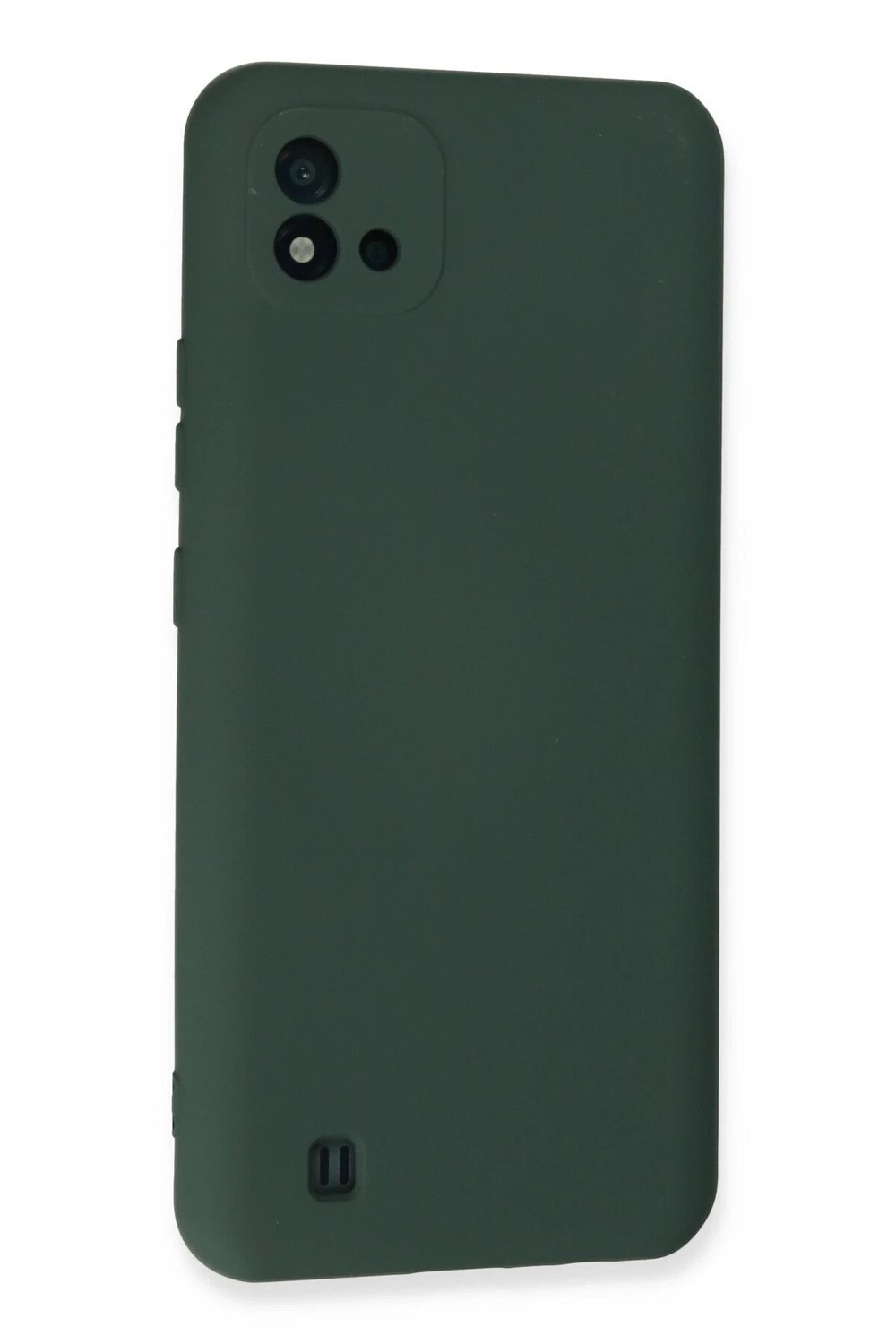 Mey İthalat®  Realme C11 2021 Kılıf Nano içi Kadife Silikon - Koyu Yeşil
