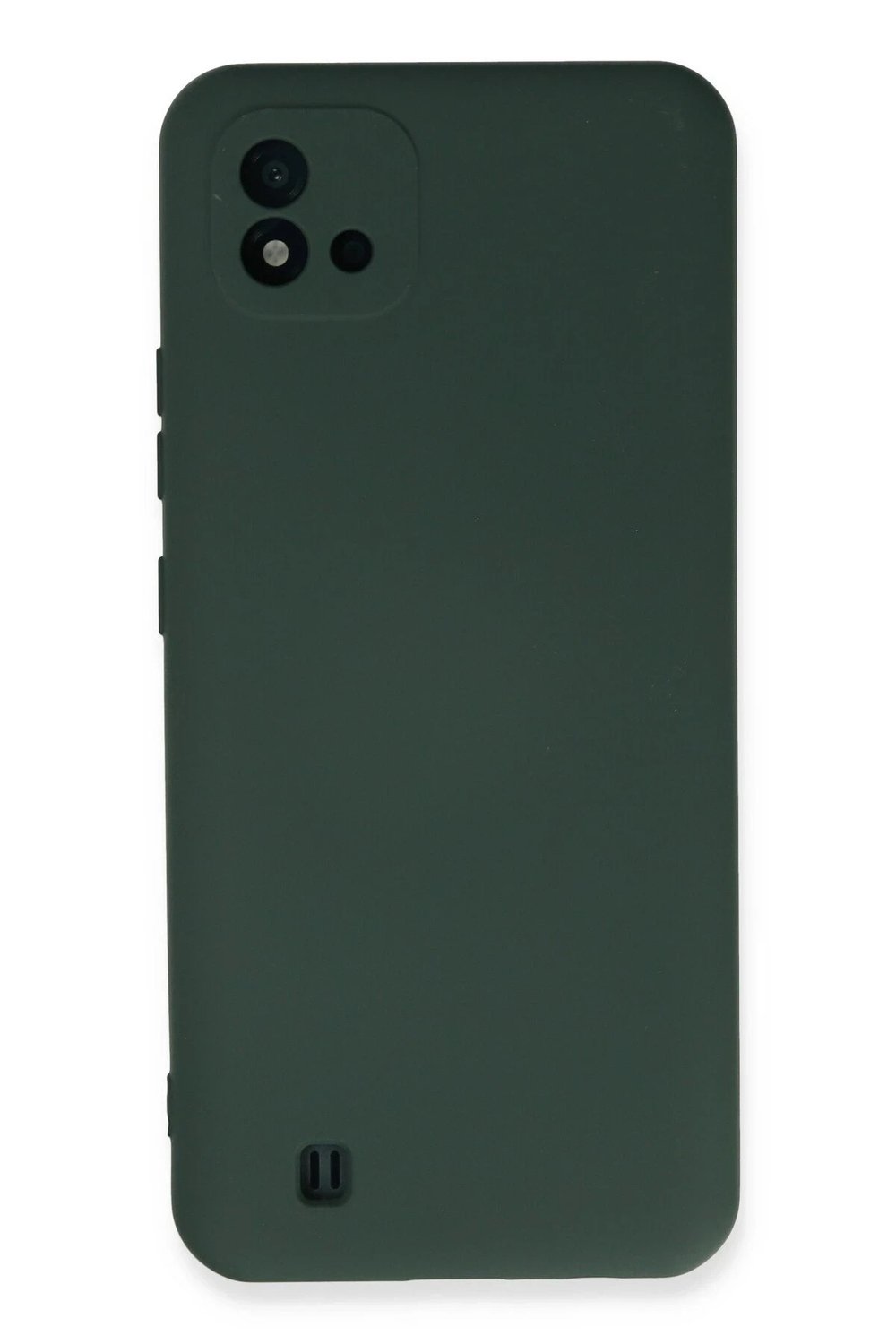 Mey İthalat®  Realme C11 2021 Kılıf Nano içi Kadife Silikon - Koyu Yeşil