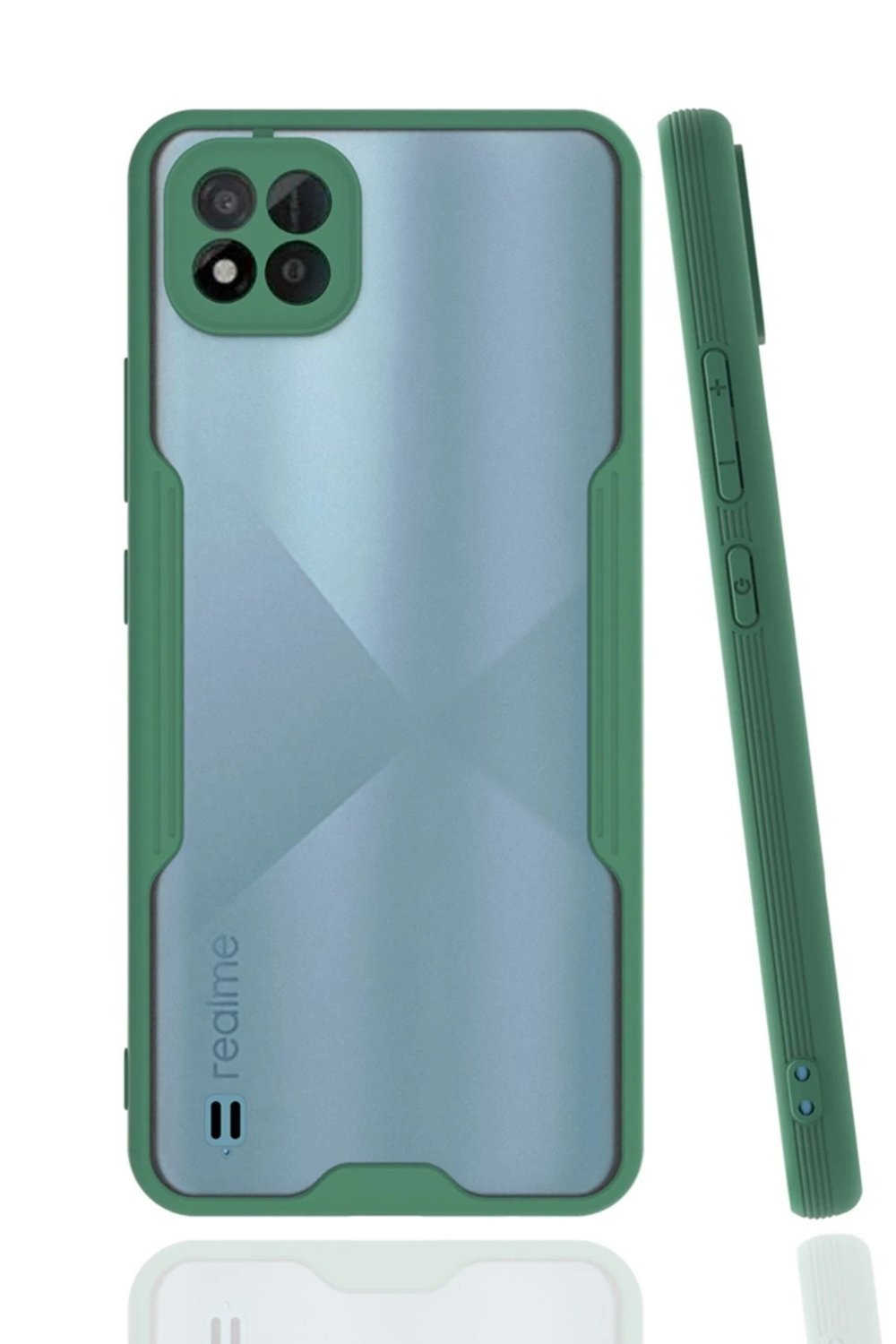 Mey İthalat®  Realme C11 2021 Kılıf Platin Silikon - Yeşil