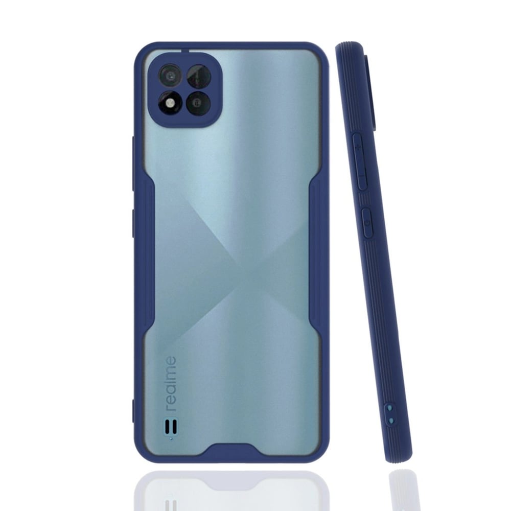 Mey İthalat®  Realme C11 2021 Kılıf Platin Silikon - Lacivert