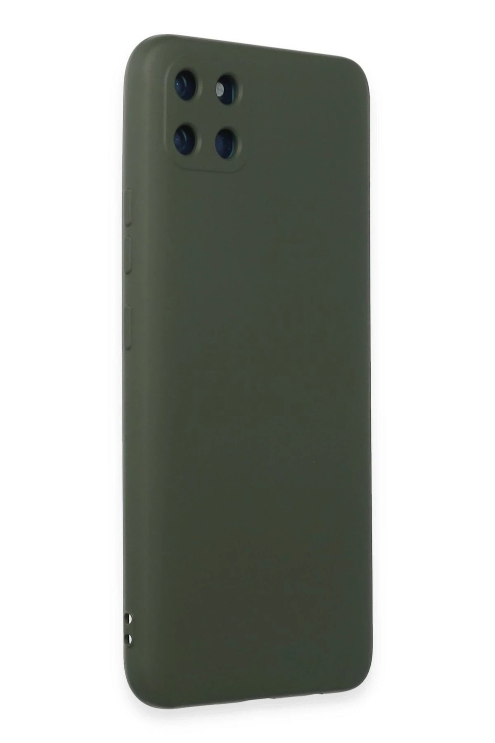 Mey İthalat®  Realme C11 Kılıf Nano içi Kadife Silikon - Koyu Yeşil