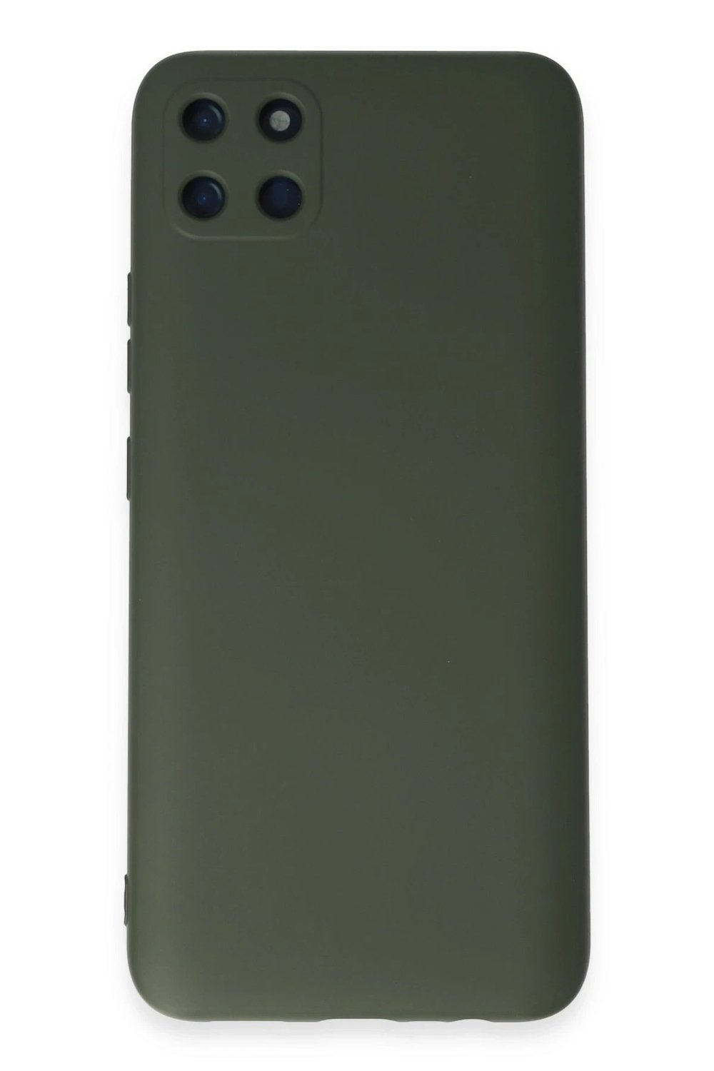 Mey İthalat®  Realme C11 Kılıf Nano içi Kadife Silikon - Koyu Yeşil