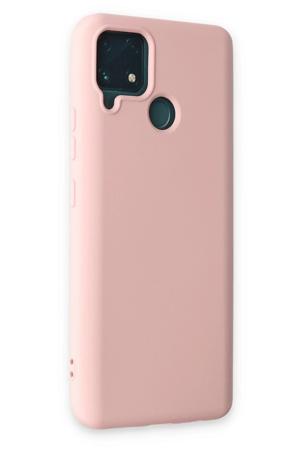 Mey İthalat®  Realme C15 Kılıf Nano içi Kadife Silikon - Pudra