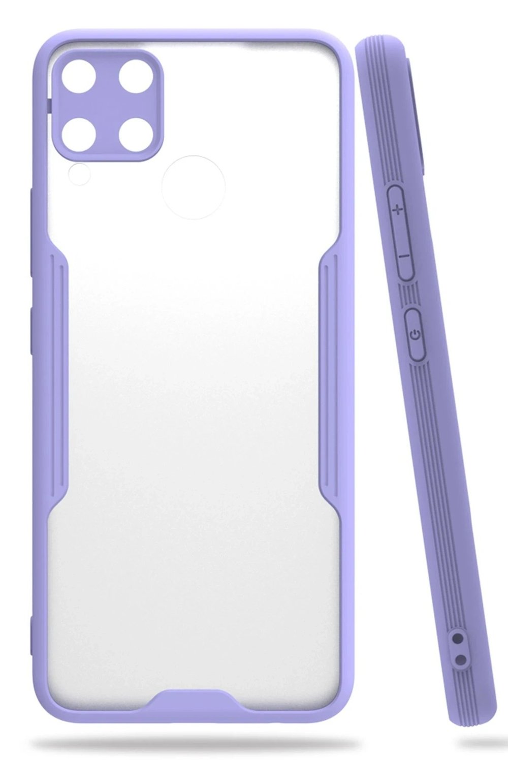 Mey İthalat®  Realme C15 Kılıf Platin Silikon - Lila
