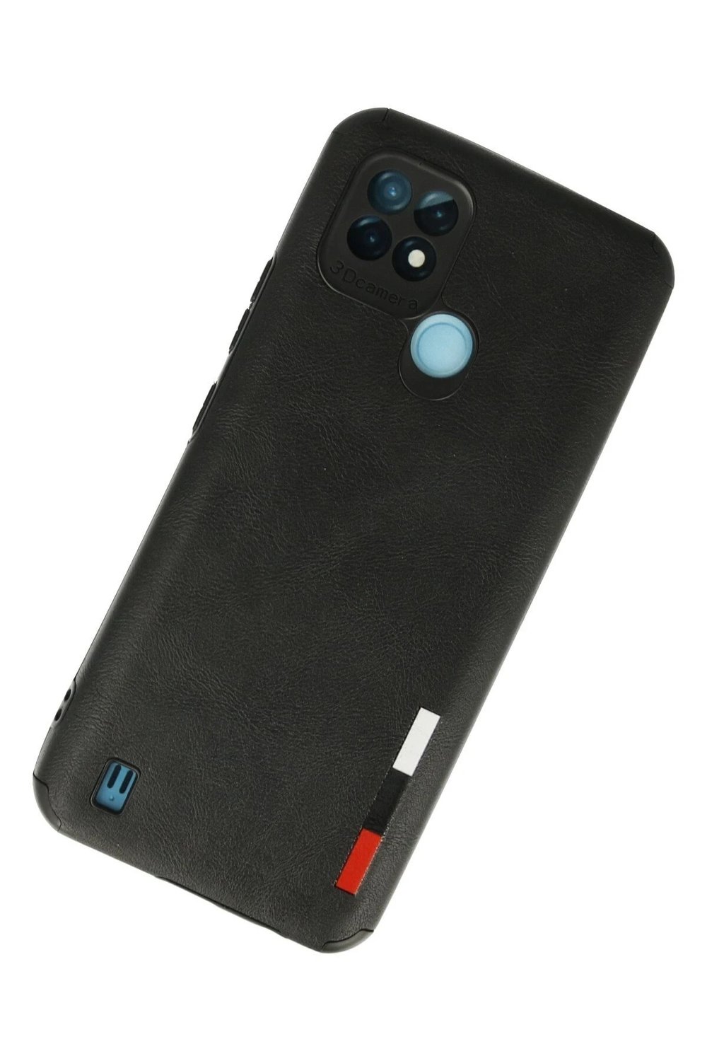 Mey İthalat®  Realme C21 Kılıf Loop Deri Silikon - Siyah