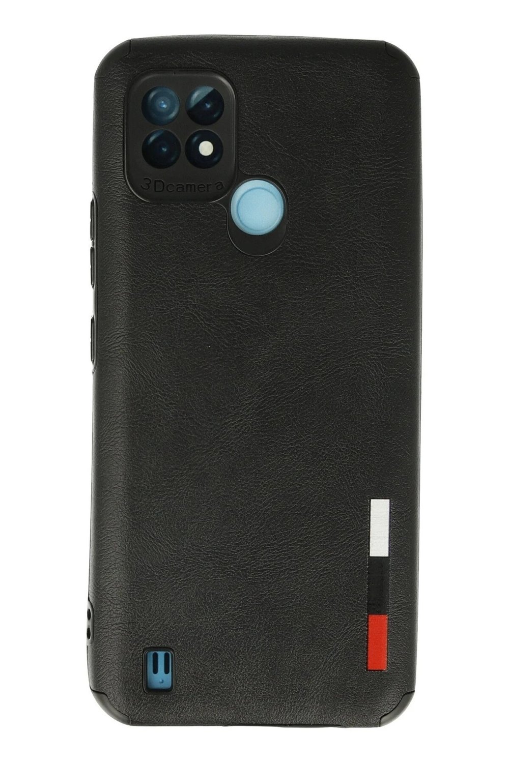 Mey İthalat®  Realme C21 Kılıf Loop Deri Silikon - Siyah