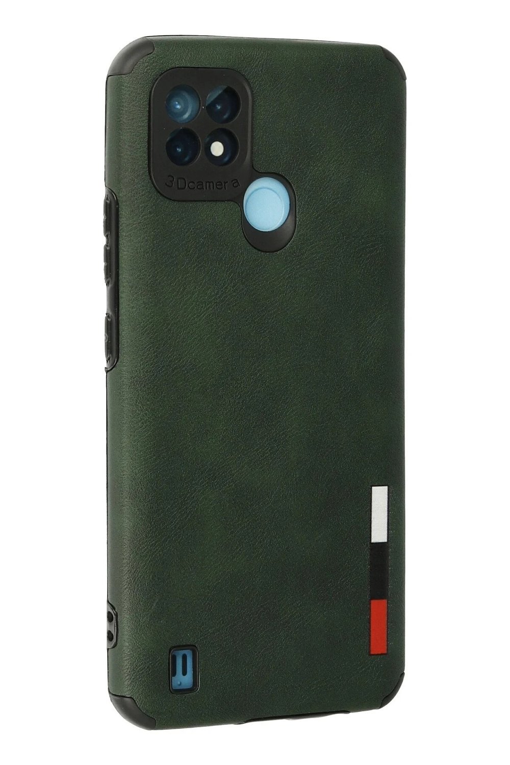 Mey İthalat®  Realme C21 Kılıf Loop Deri Silikon - Yeşil