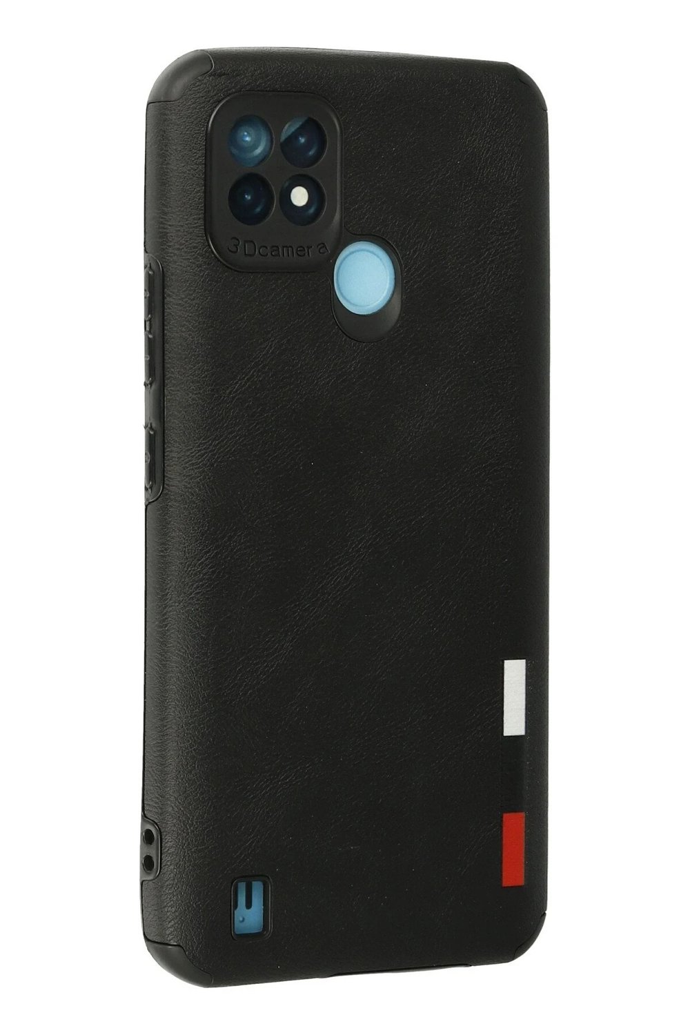 Mey İthalat®  Realme C21 Kılıf Loop Deri Silikon - Siyah