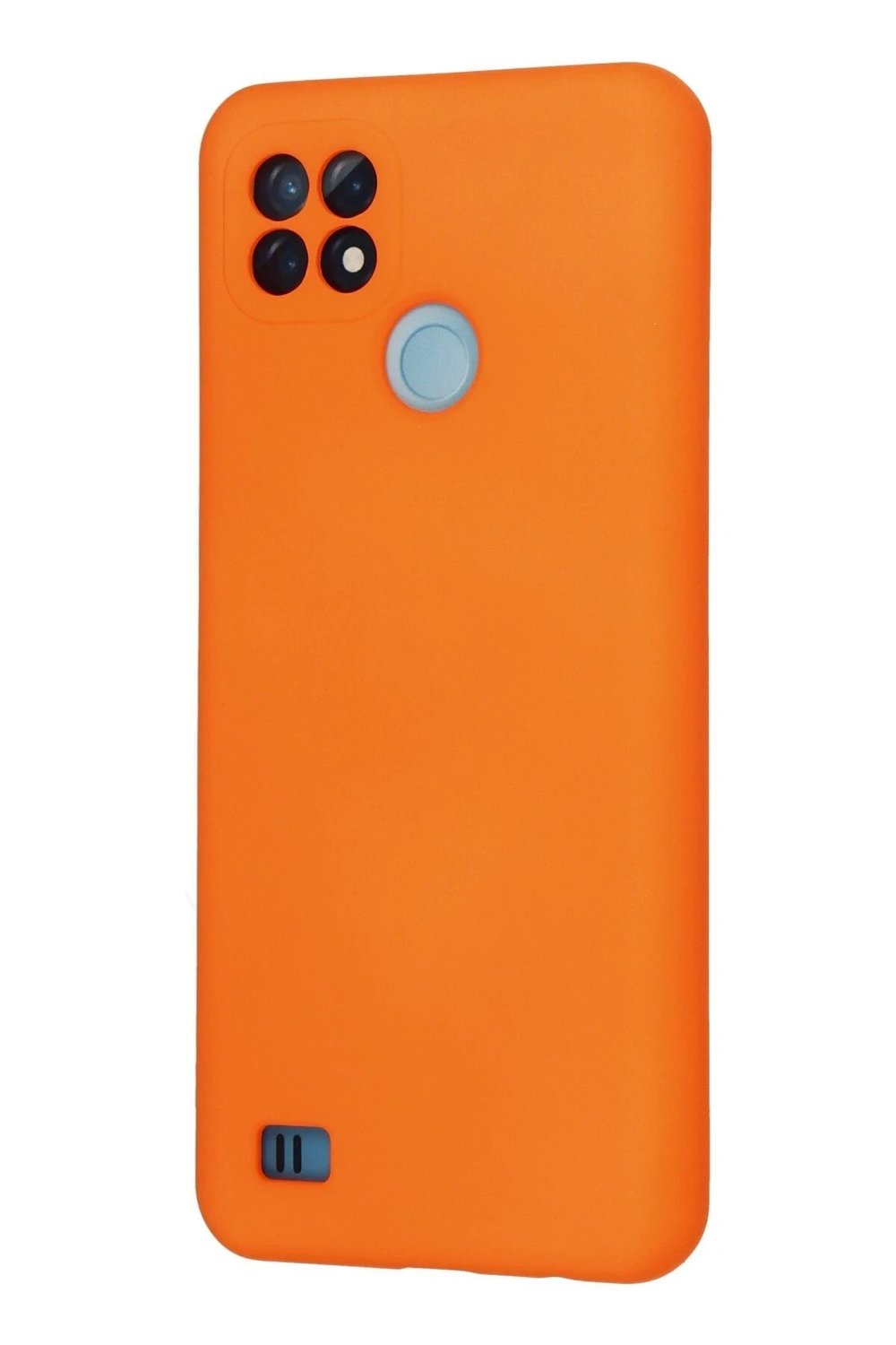 Mey İthalat®  Realme C21 Kılıf Nano içi Kadife Silikon - Turuncu