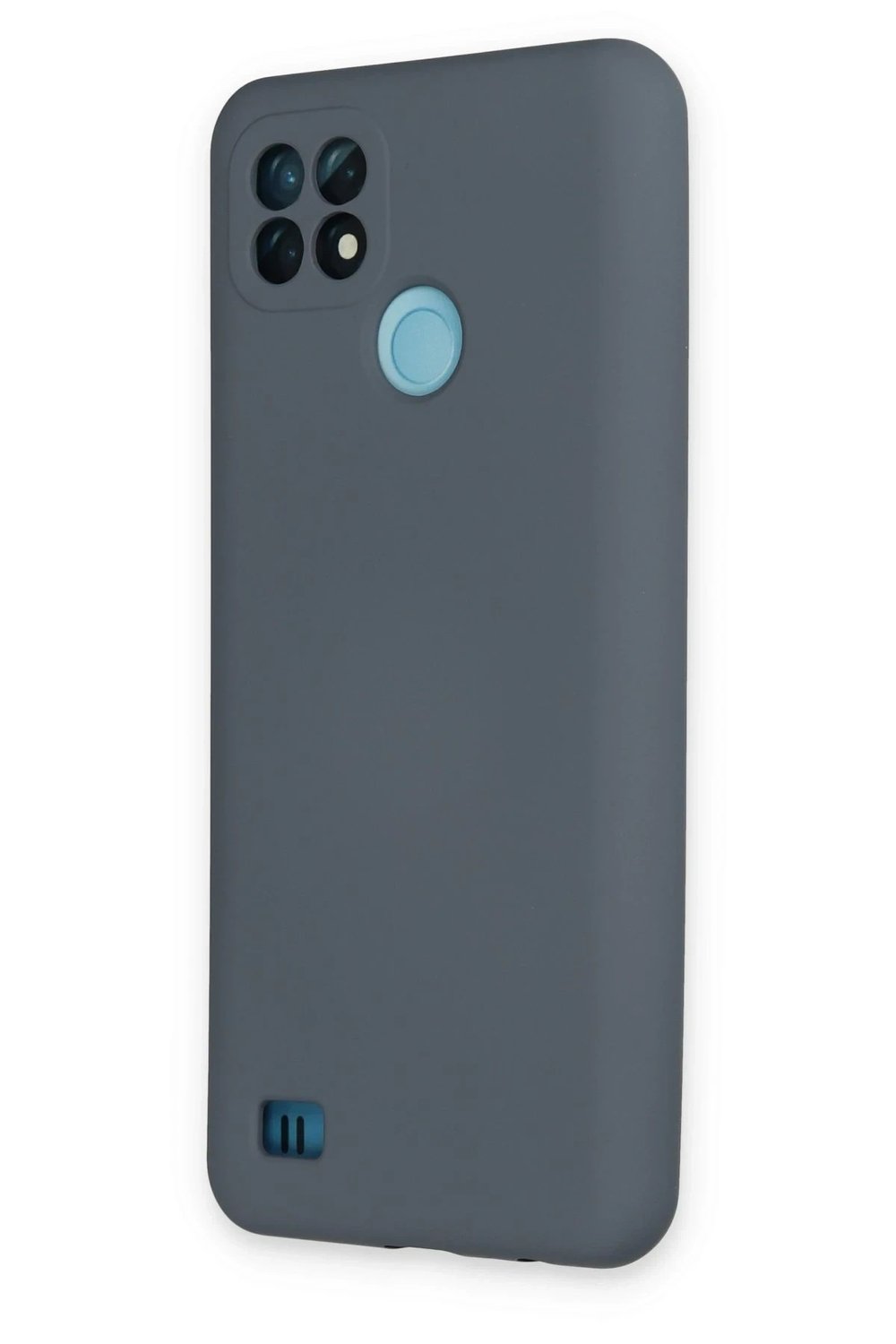 Mey İthalat®  Realme C21 Kılıf Nano içi Kadife Silikon - Gri