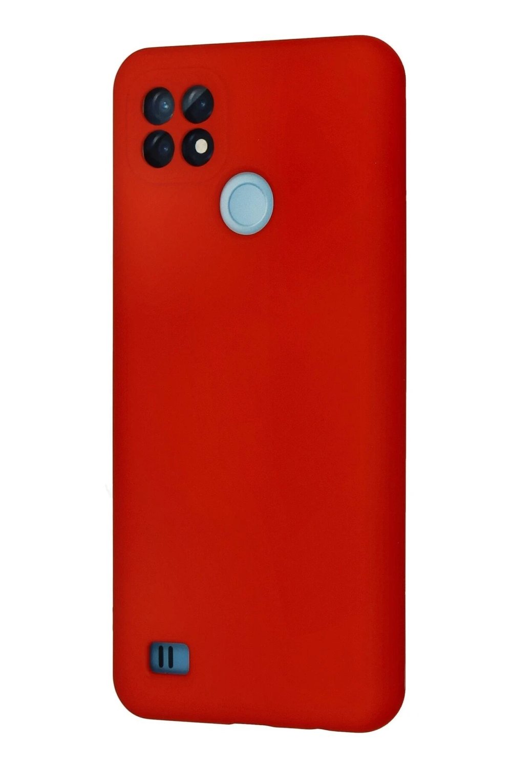 Mey İthalat®  Realme C21 Kılıf Nano içi Kadife Silikon - Kırmızı