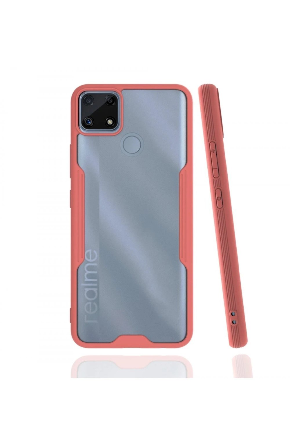 Mey İthalat®  Realme C25 Kılıf Platin Silikon - Pembe