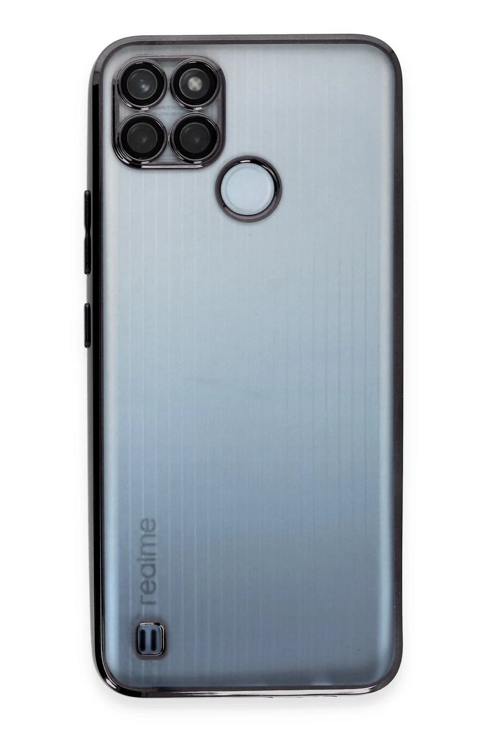 Mey İthalat®  Realme C25Y Kılıf  Lensli Silikon - Siyah