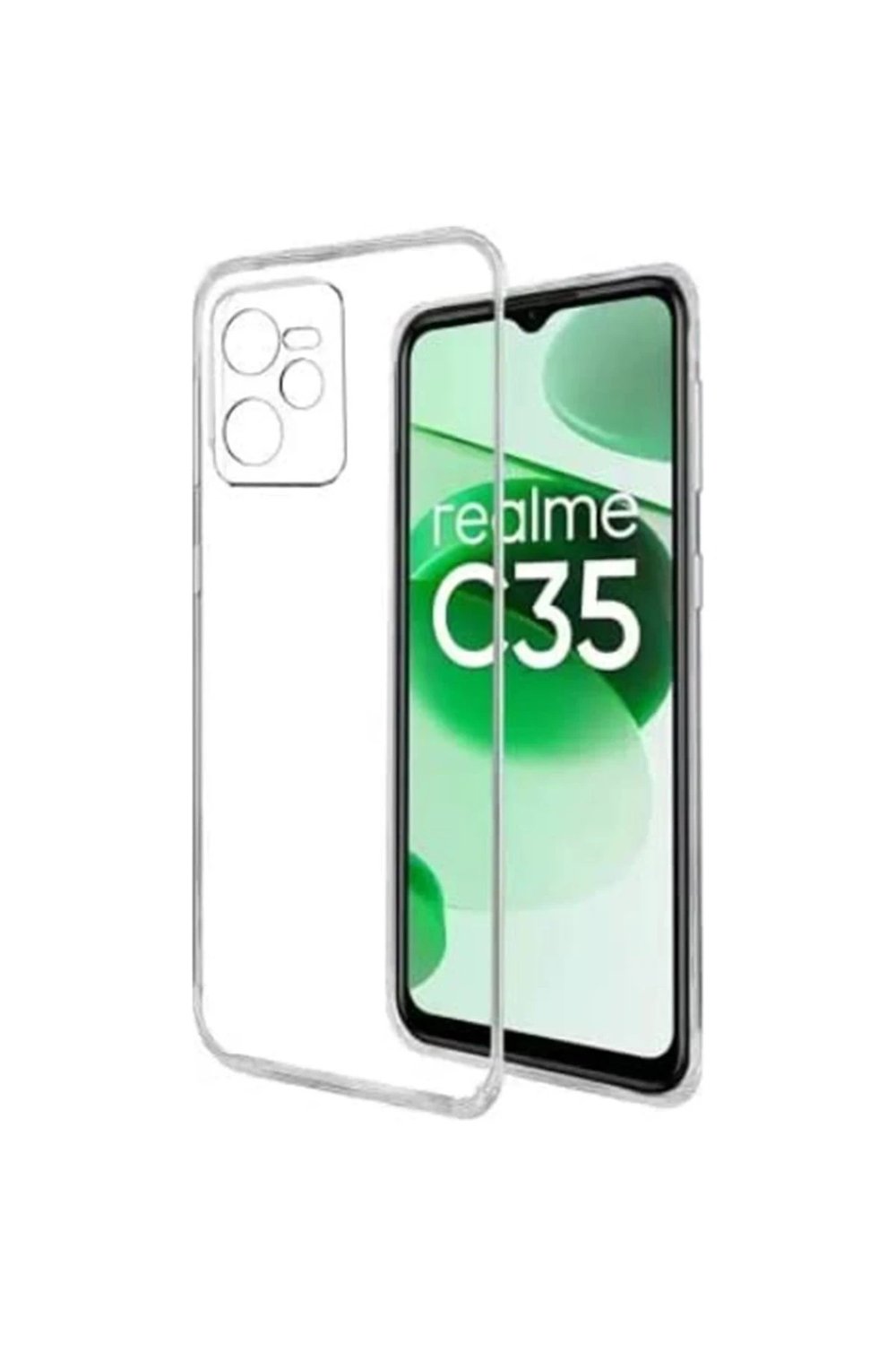 Mey İthalat®  Realme C35 Kılıf Lüx Şeffaf Silikon