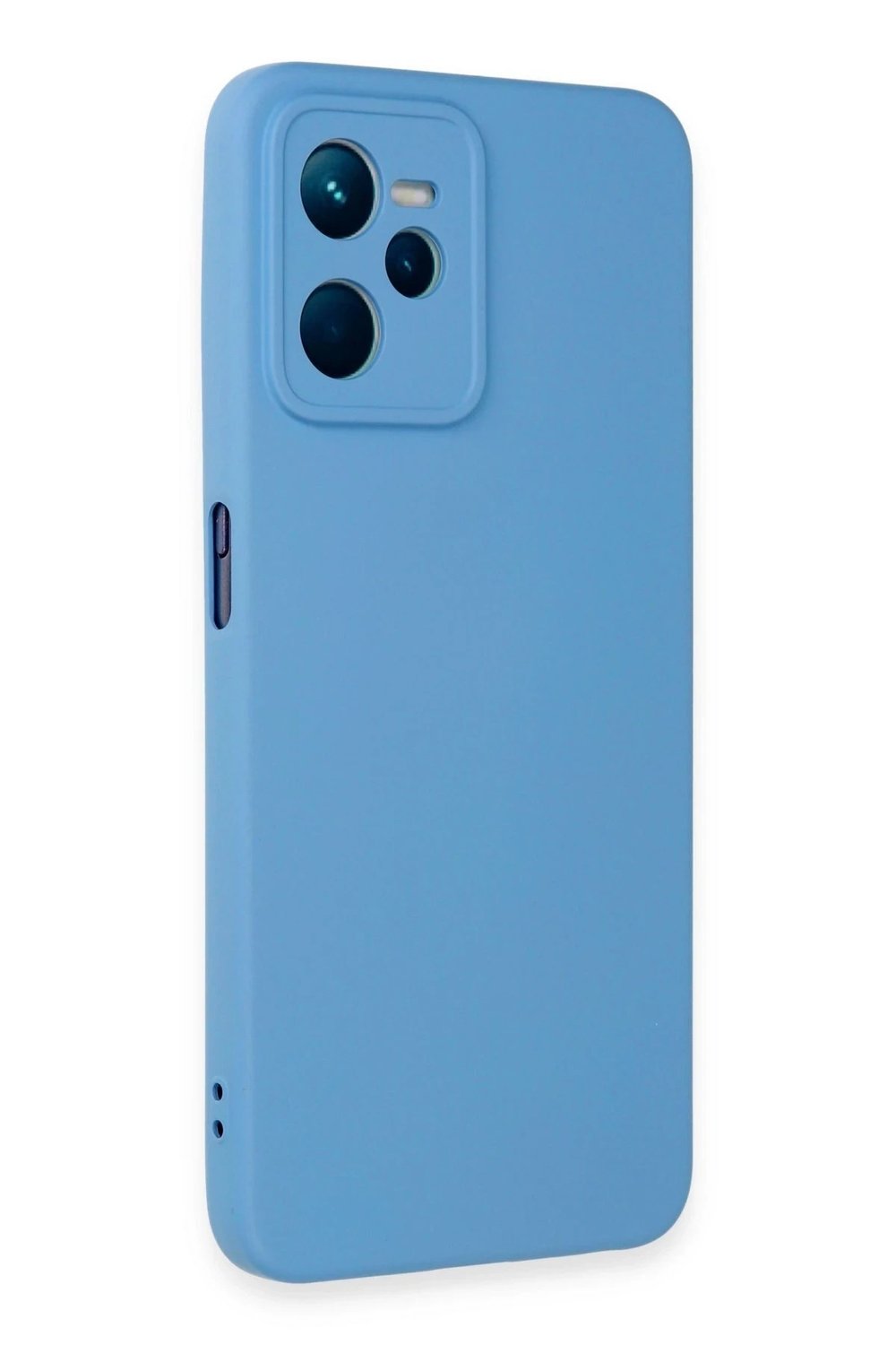 Mey İthalat®  Realme C35 Kılıf Nano içi Kadife Silikon - Mavi