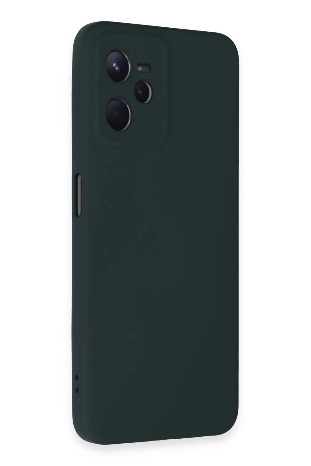 Mey İthalat®  Realme C35 Kılıf Nano içi Kadife Silikon - Koyu Yeşil