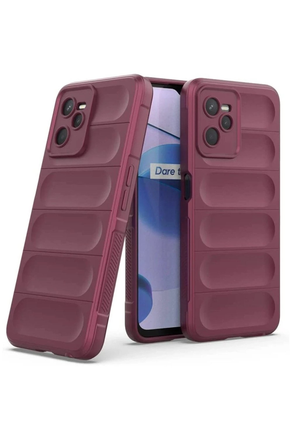 Mey İthalat®  Realme C35 Kılıf Optimum Silikon - Bordo