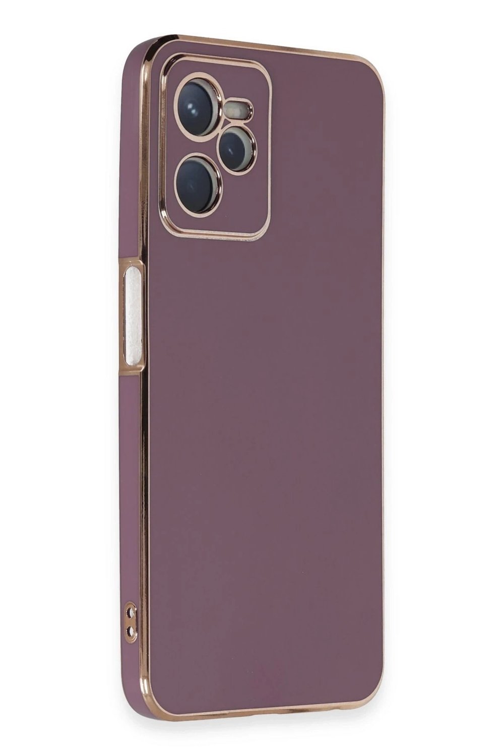 Mey İthalat®  Realme C35 Kılıf Volet Silikon - Mor
