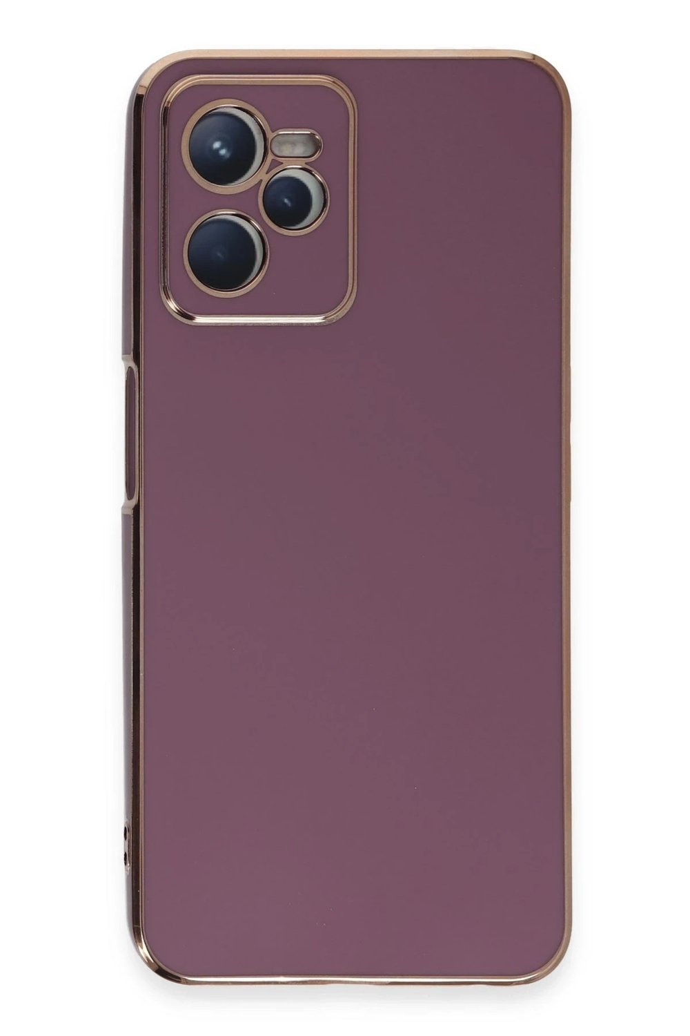 Mey İthalat®  Realme C35 Kılıf Volet Silikon - Mor