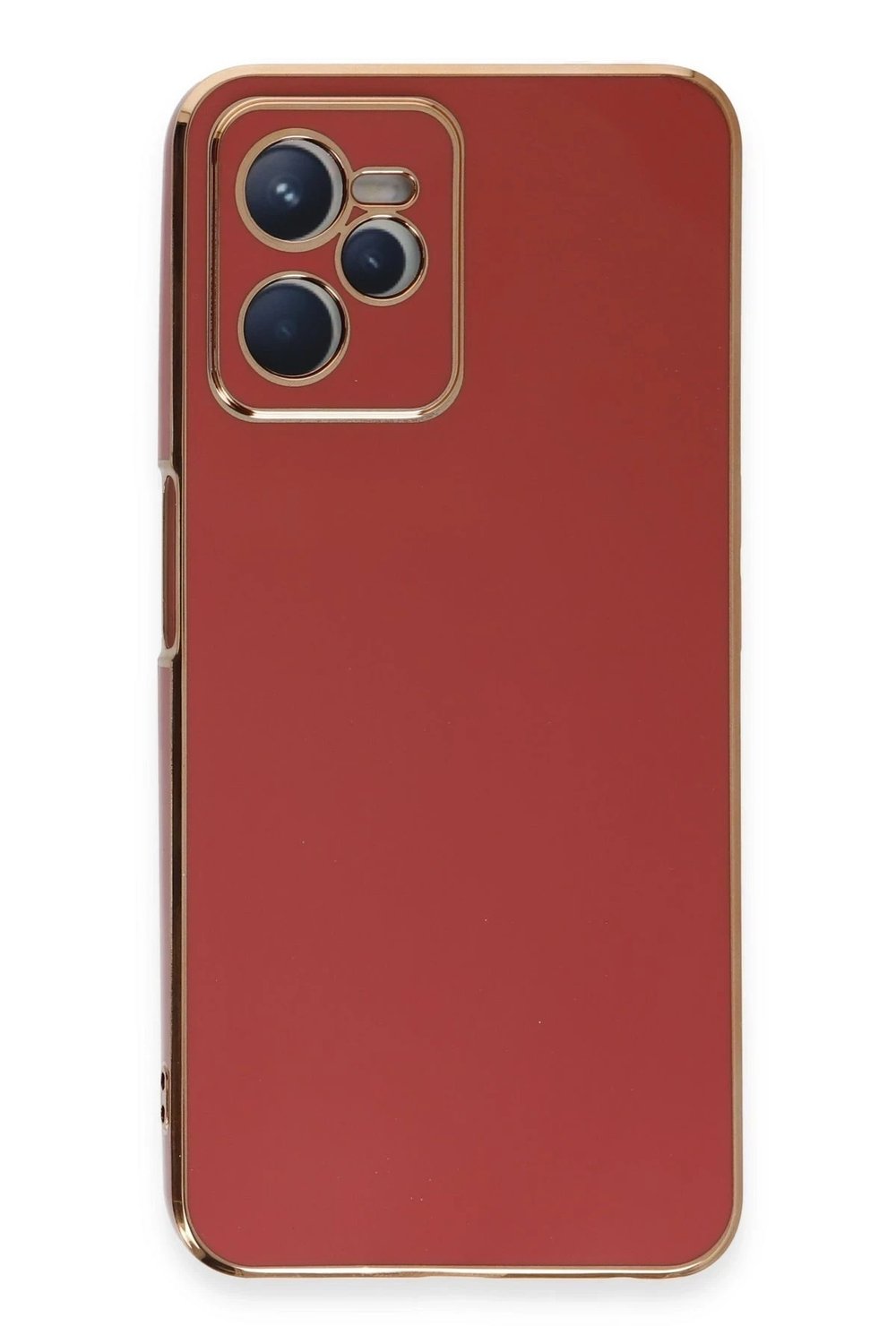 Mey İthalat®  Realme C35 Kılıf Volet Silikon - Kırmızı