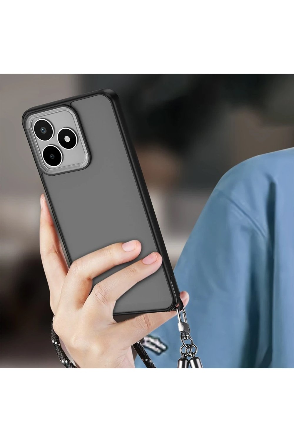 Mey İthalat®  Realme C53 Kılıf Elegant Kapak - Titan Gri