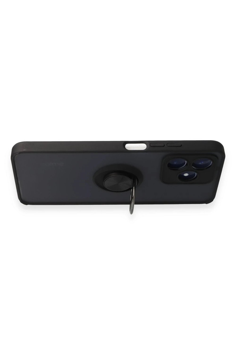 Mey İthalat®  Realme C53 Kılıf Montreal Yüzüklü Silikon Kapak - Siyah