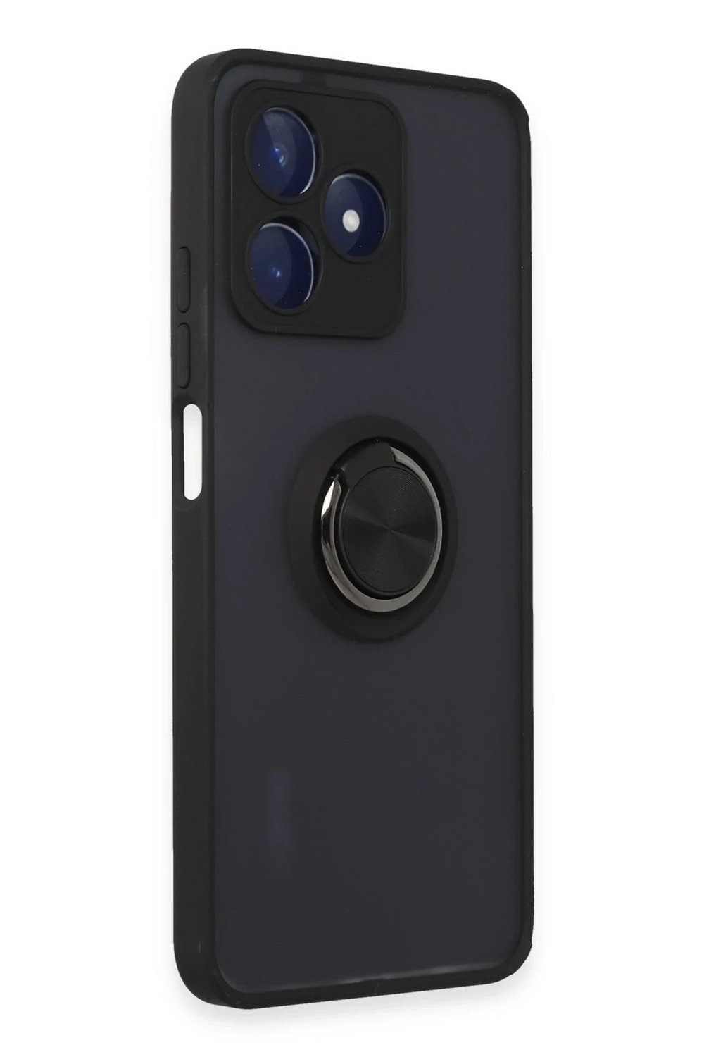 Mey İthalat®  Realme C53 Kılıf Montreal Yüzüklü Silikon Kapak - Siyah