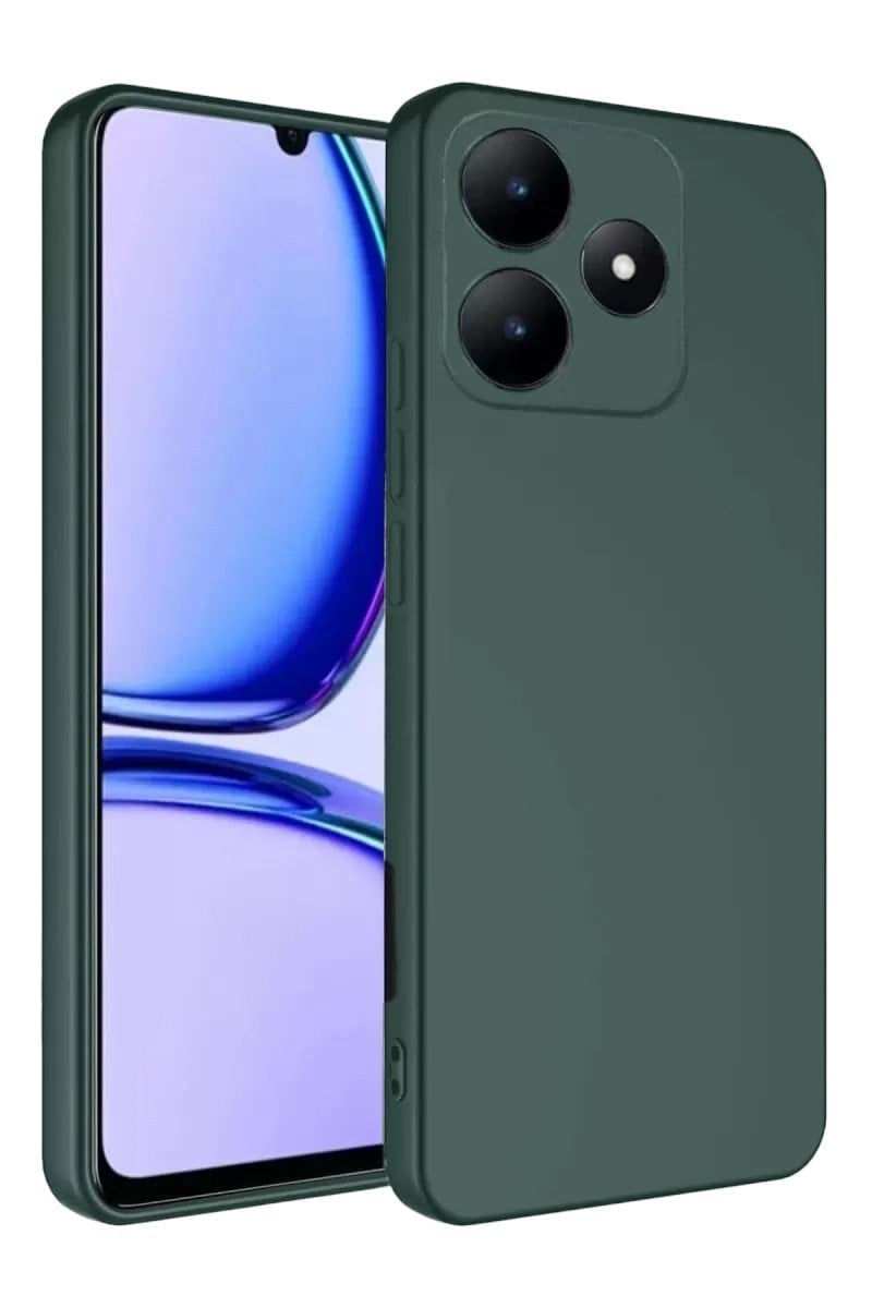 Mey İthalat®  Realme C61 Kılıf First Silikon - Koyu Yeşil