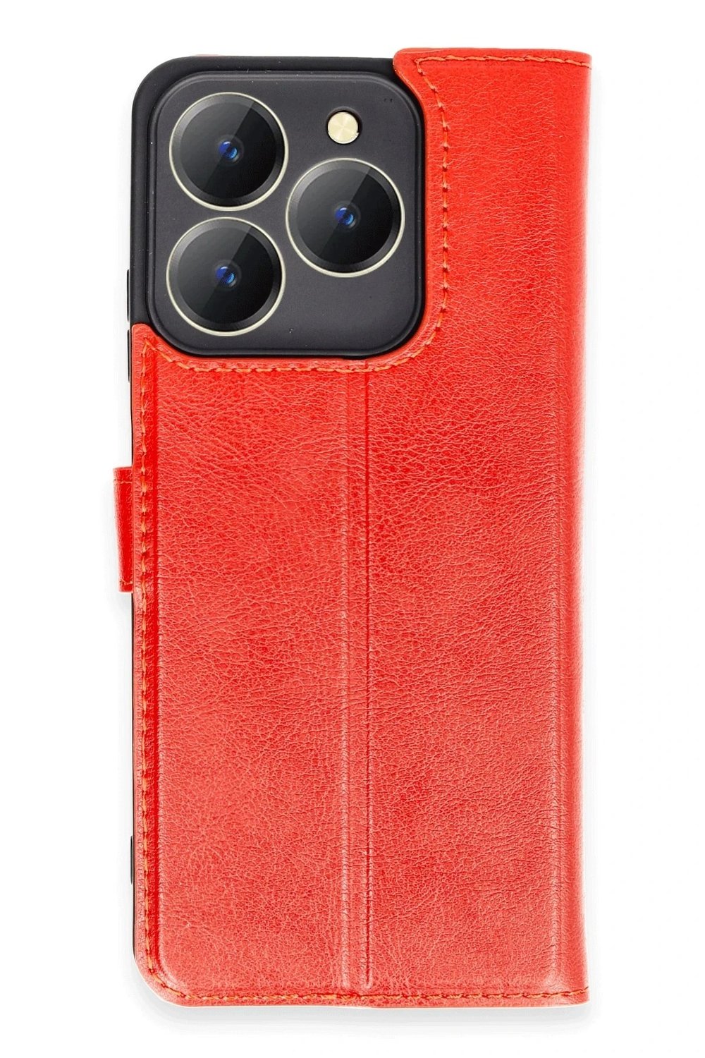 Mey İthalat®  Realme C63 Kılıf Trend S Plus Kapaklı Kılıf - Kırmızı