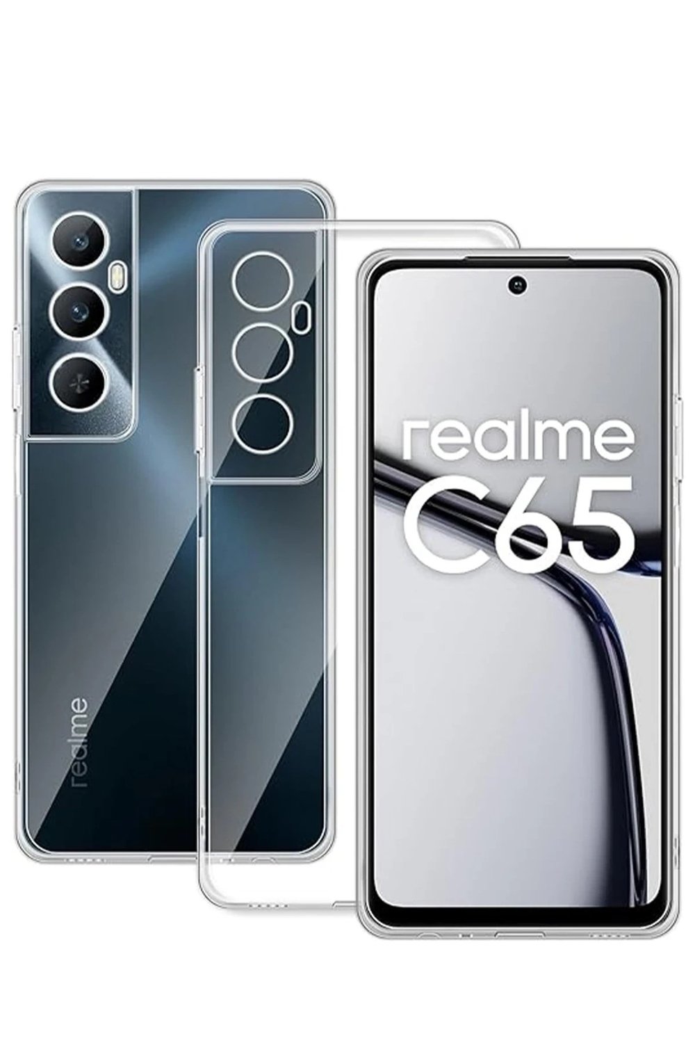 Mey İthalat®  Realme C65 Kılıf Lüx Şeffaf Silikon