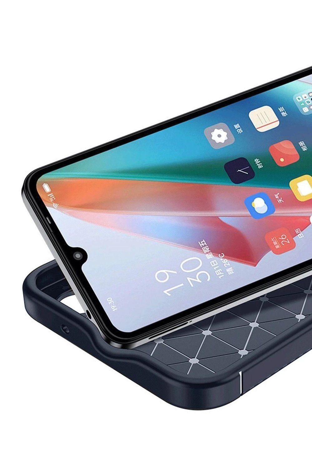 Mey İthalat®  Realme C75 4G Auto Focus Karbon Kapak - Lacivert