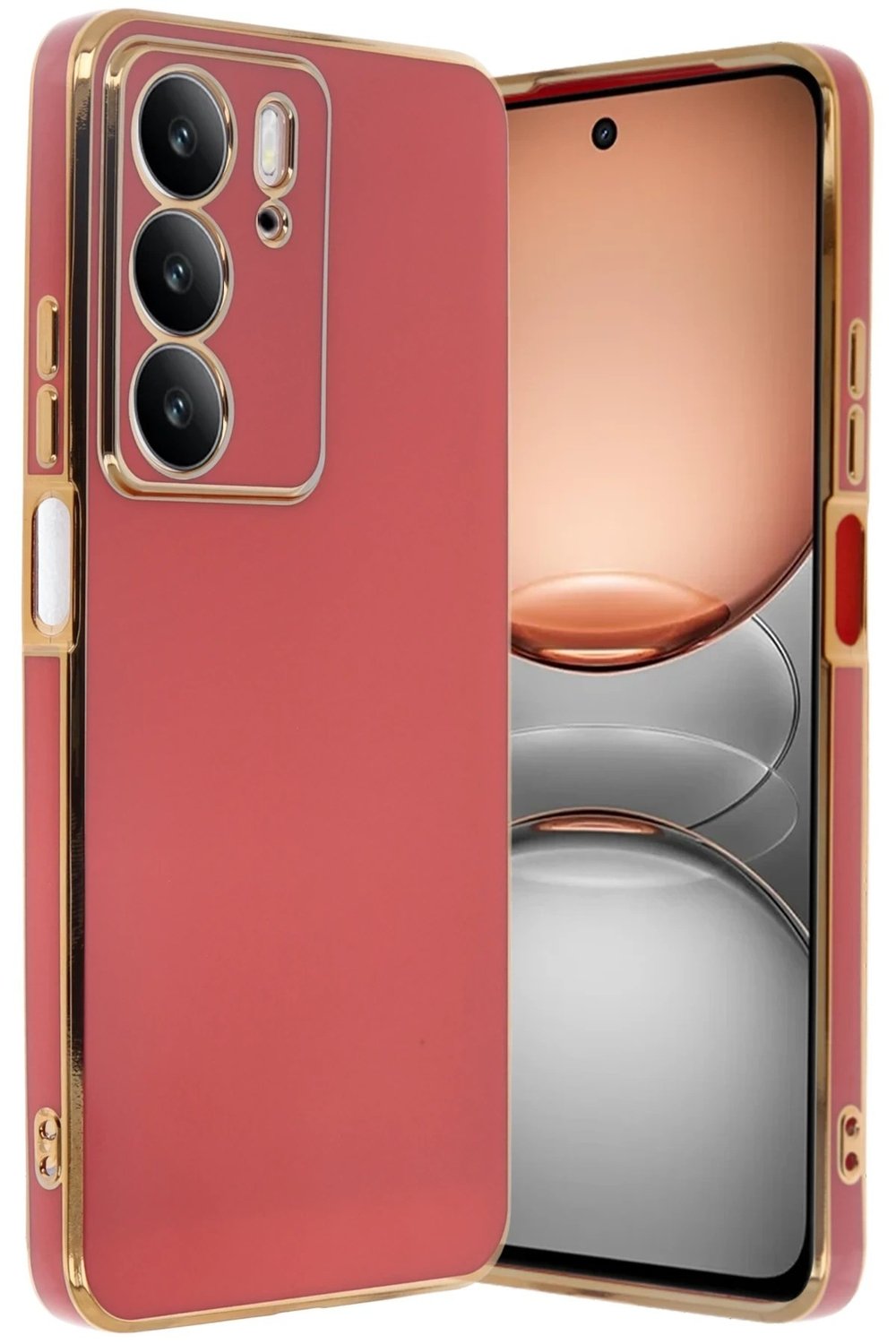 Mey İthalat®  Realme C75 4G Kılıf Volet Silikon - Kırmızı