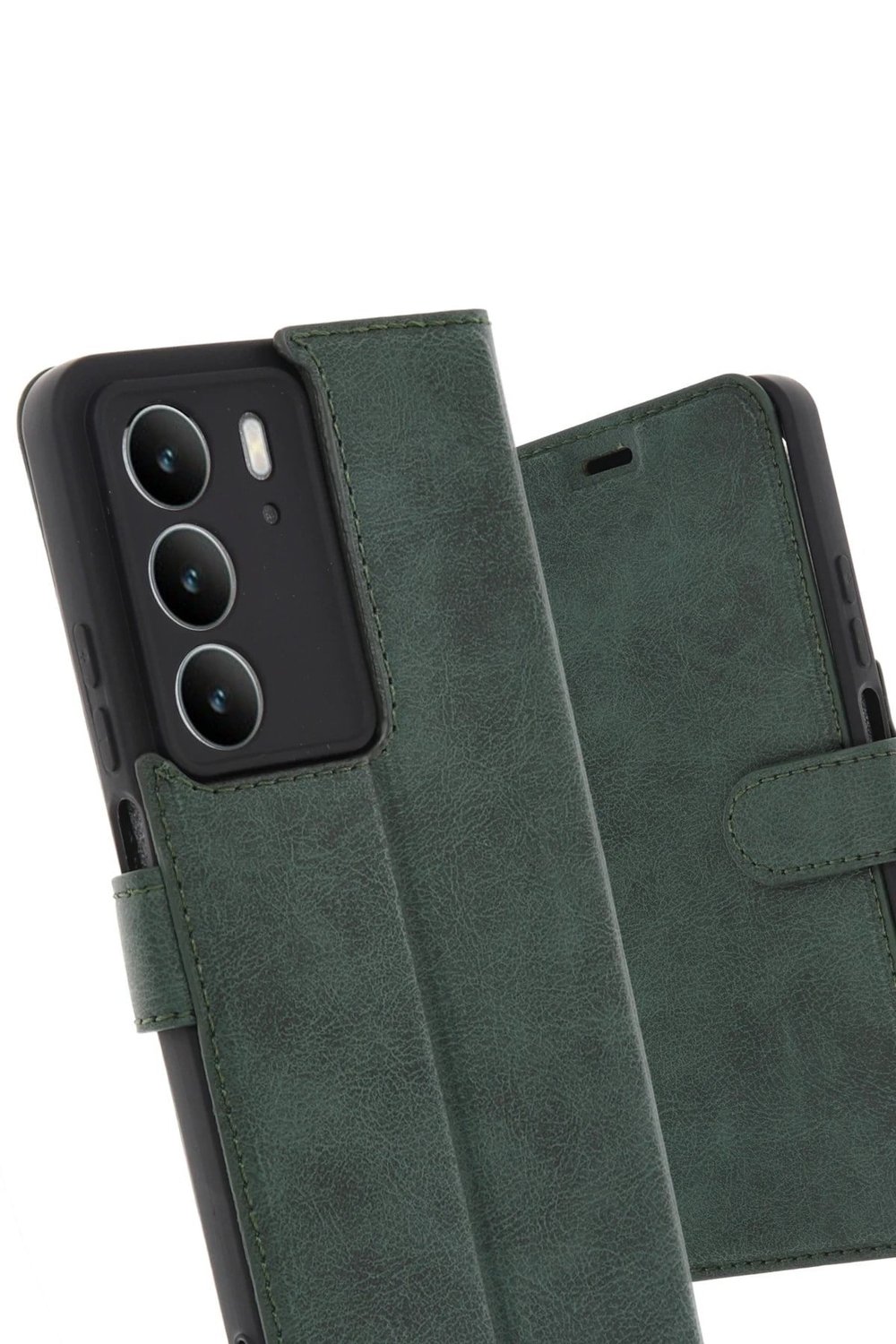 Mey İthalat®  Realme C75 4G Trend S Plus Kapaklı Kılıf - Koyu Yeşil