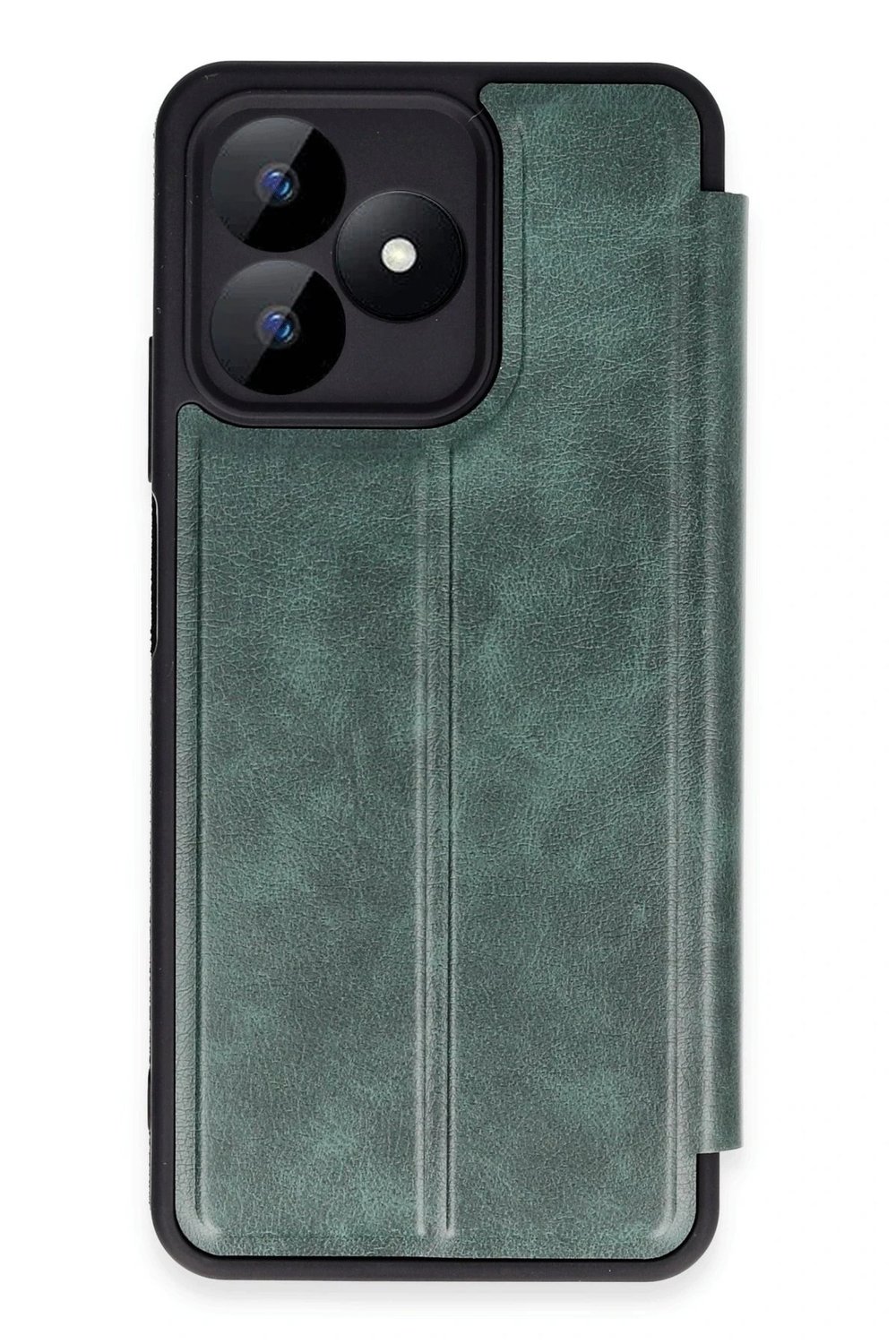 Mey İthalat®  Realme Note 50 4G Kılıf Flip Cover - Koyu Yeşil