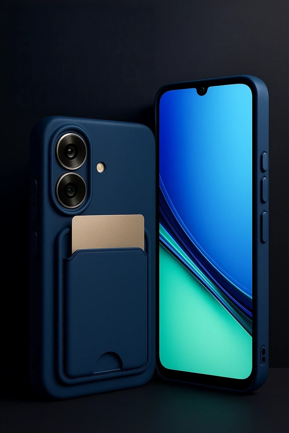 Mey İthalat®  Realme Note 60 Kelvin Kartvizitli Silikon - Siyah