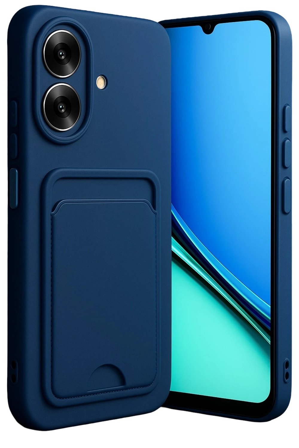 Mey İthalat®  Realme Note 60 Kelvin Kartvizitli Silikon - Lacivert