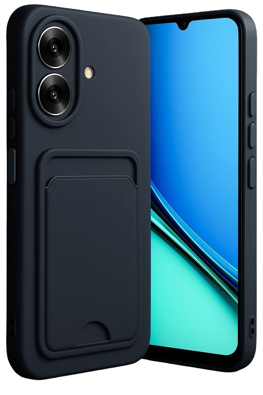 Mey İthalat®  Realme Note 60 Kelvin Kartvizitli Silikon - Siyah