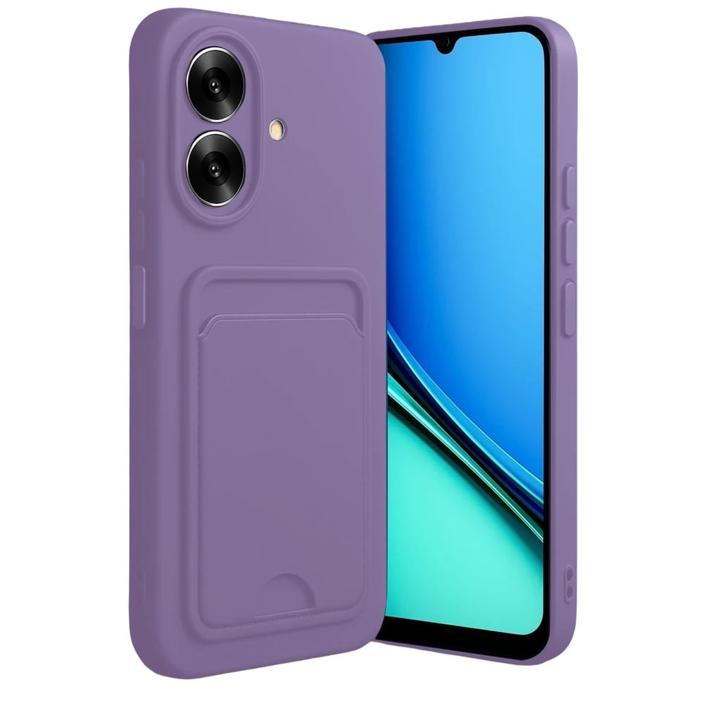 Mey İthalat®  Realme Note 60 Kelvin Kartvizitli Silikon - Lila