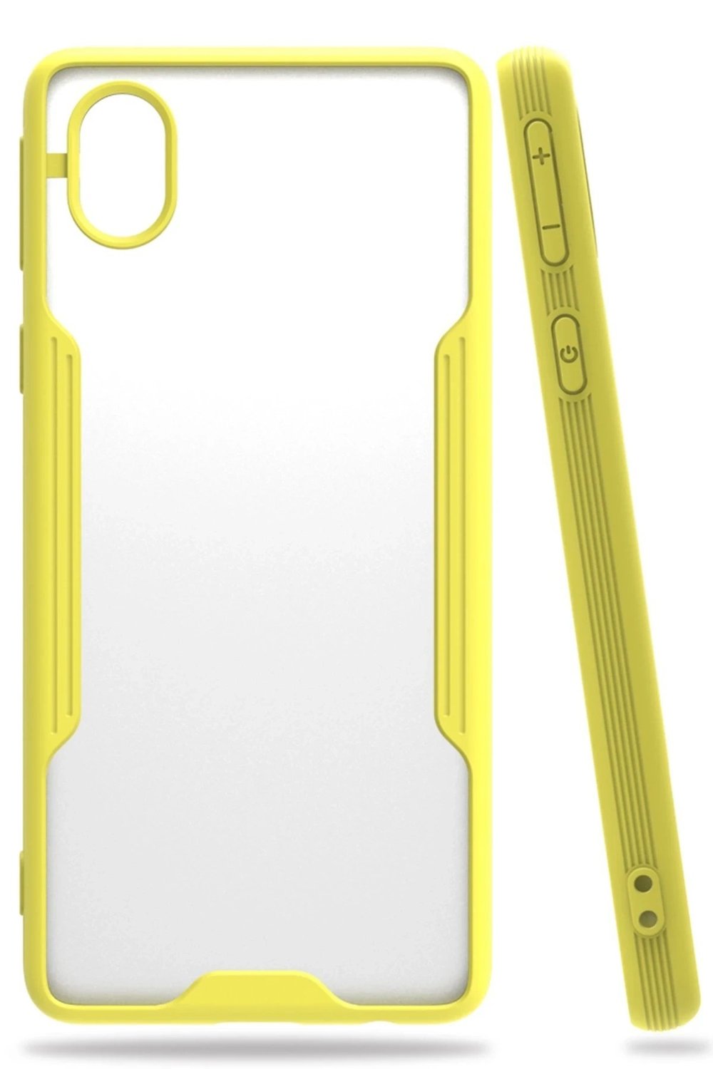 Mey İthalat®  Samsung Galaxy A01 Core Kılıf Platin Silikon - Sarı