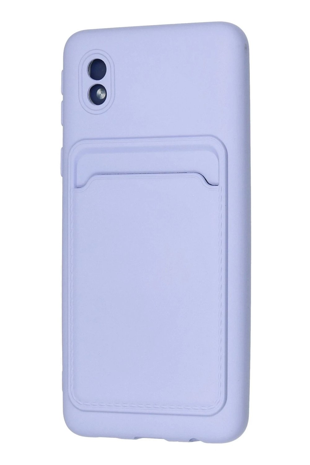 Mey İthalat®  Samsung Galaxy A01 Core Kılıf Kelvin Kartvizitli Silikon - Lila