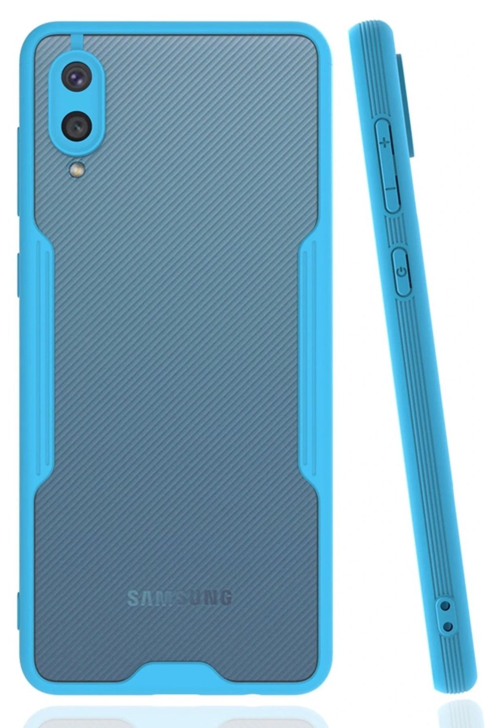 Mey İthalat®  Samsung Galaxy A02 Kılıf Platin Silikon - Mavi