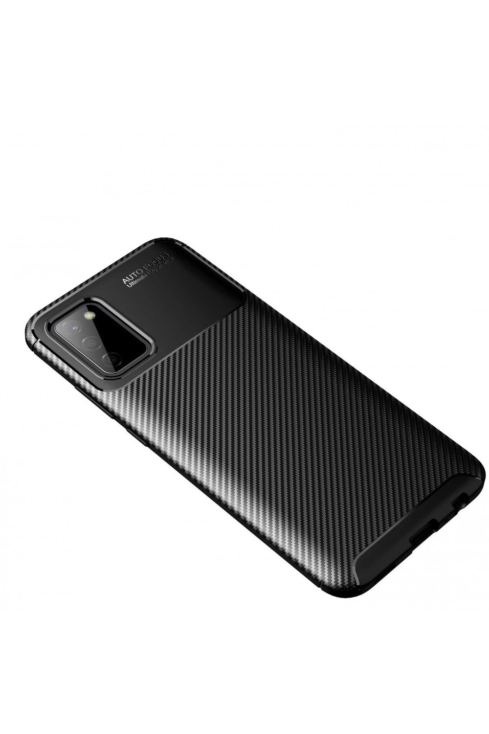 Mey İthalat®  Samsung Galaxy A02S Kılıf Auto Focus Karbon Kapak - Siyah