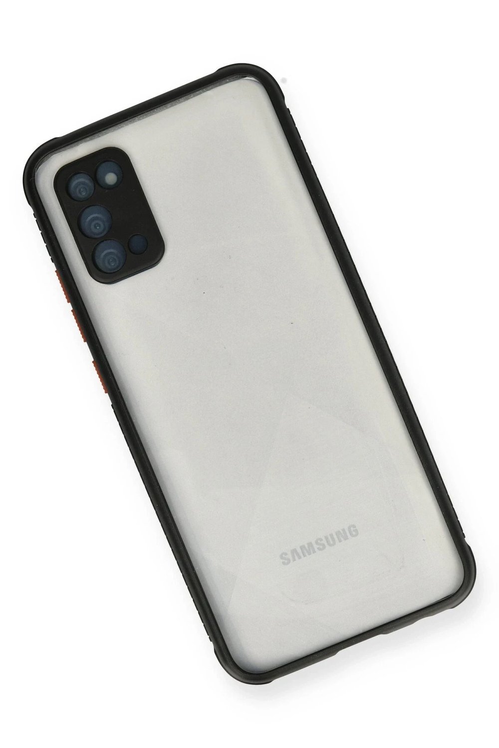 Mey İthalat®  Samsung Galaxy A02S Kılıf Miami Şeffaf Silikon - Siyah