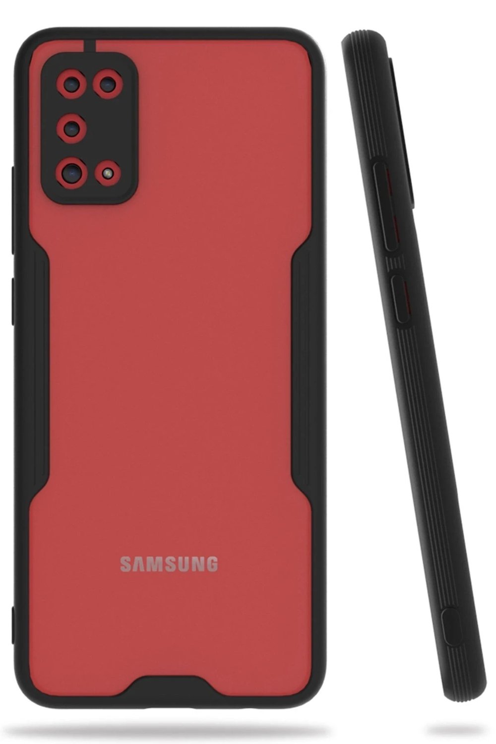 Mey İthalat®  Samsung Galaxy A02S Kılıf Platin Silikon - Siyah