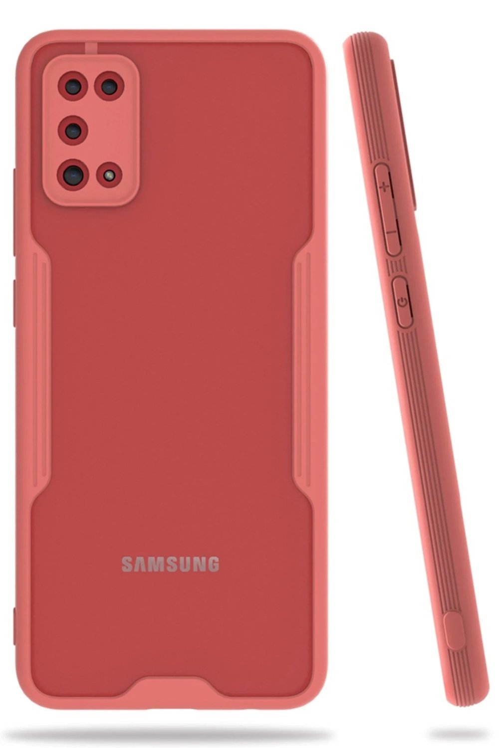 Mey İthalat®  Samsung Galaxy A02S Kılıf Platin Silikon - Pembe