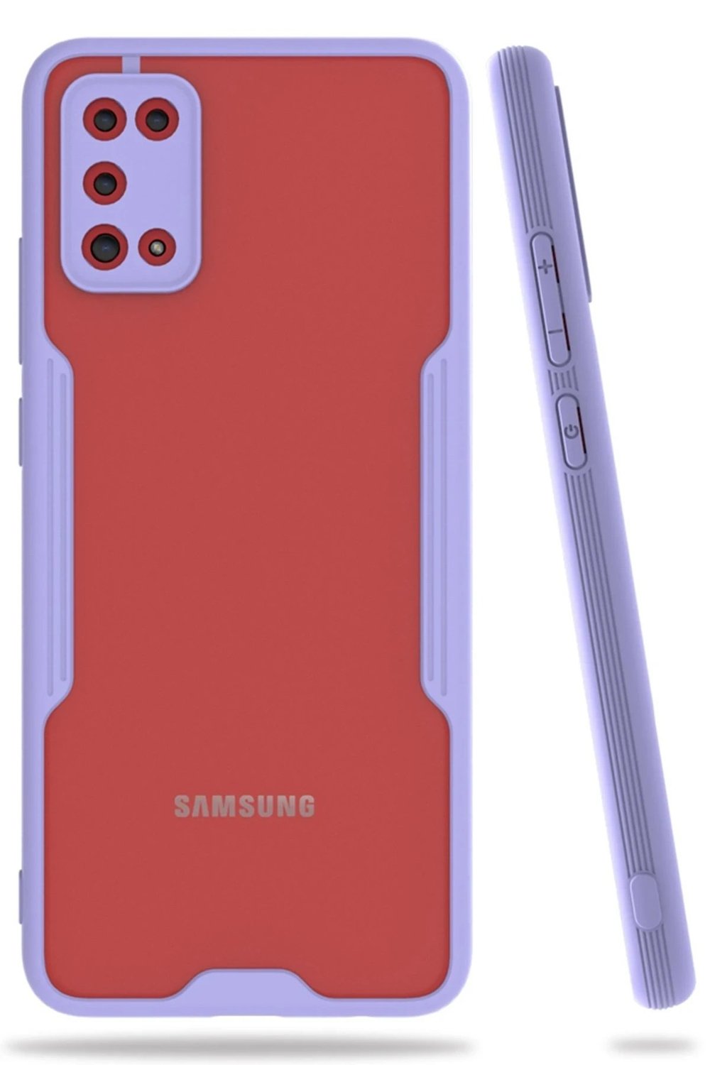 Mey İthalat®  Samsung Galaxy A02S Kılıf Platin Silikon - Lila